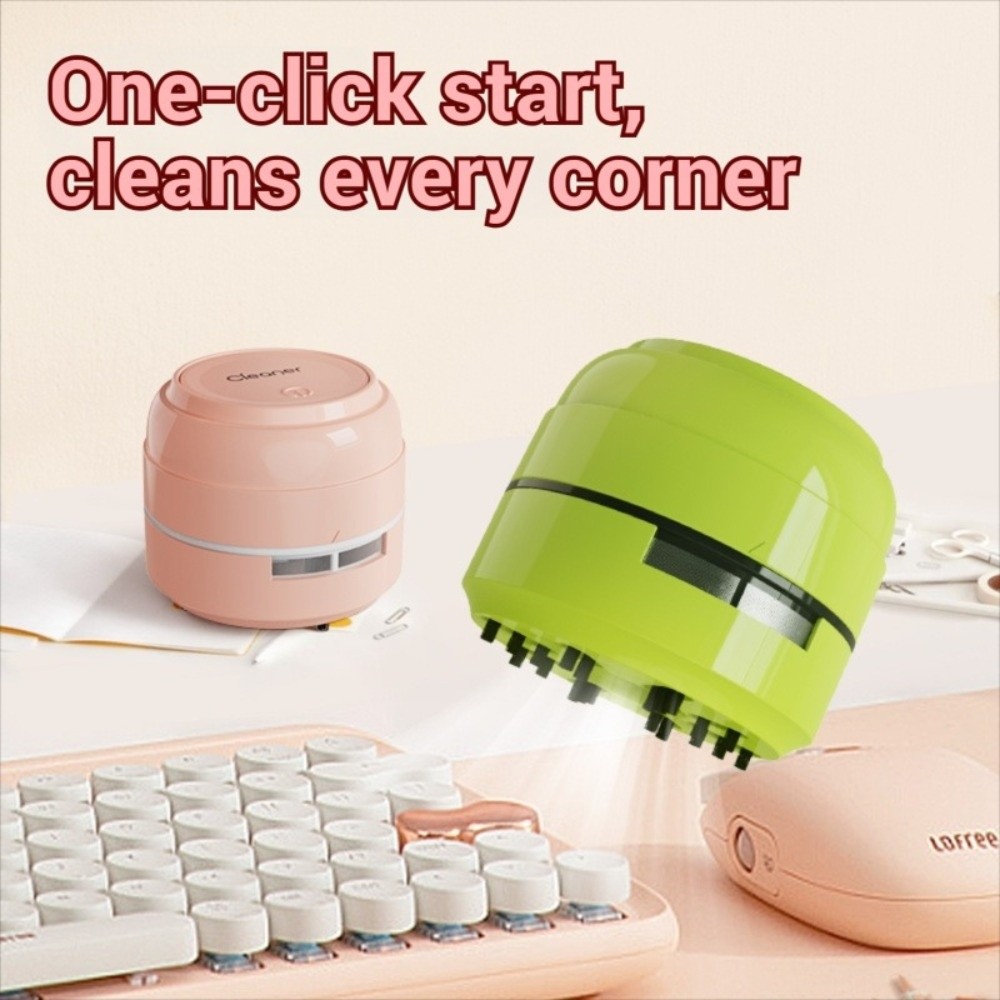 Vacuum Chamber Small - 低騒音ワイヤレスミニデスククリーナー、コンパクトなバッテリー式PC掃除機、集塵機、ポータブル消しゴム型掃除機、家庭用