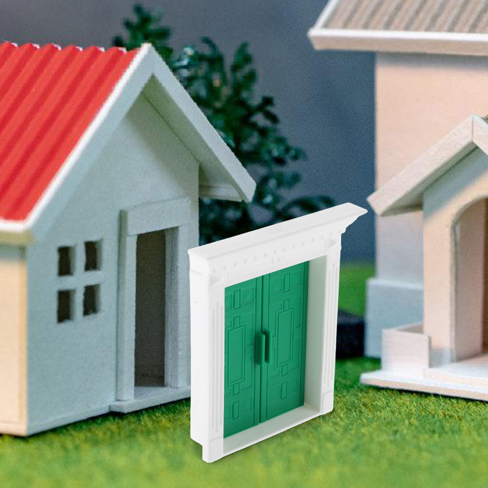 1セットのミニチュアハウスドア。工作教室やクリスマスイベント - Resin Craft Workshop のレビューと価格