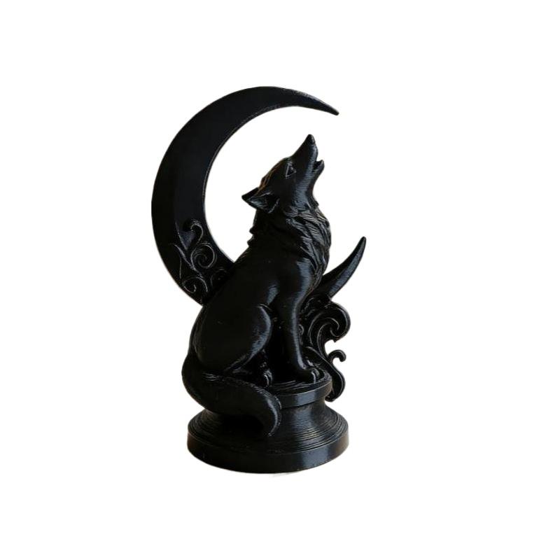 ムーンウルフのトーテムオーナメント。インダストリアルスタイル - Resin Craft Workshop のレビューと価格