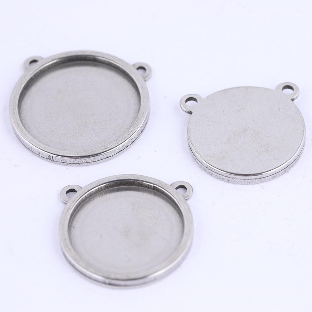 ステンレス鋼のカボションベース,5個,16mm,18mm,2 - Bezels Set Pendant のレビューと価格