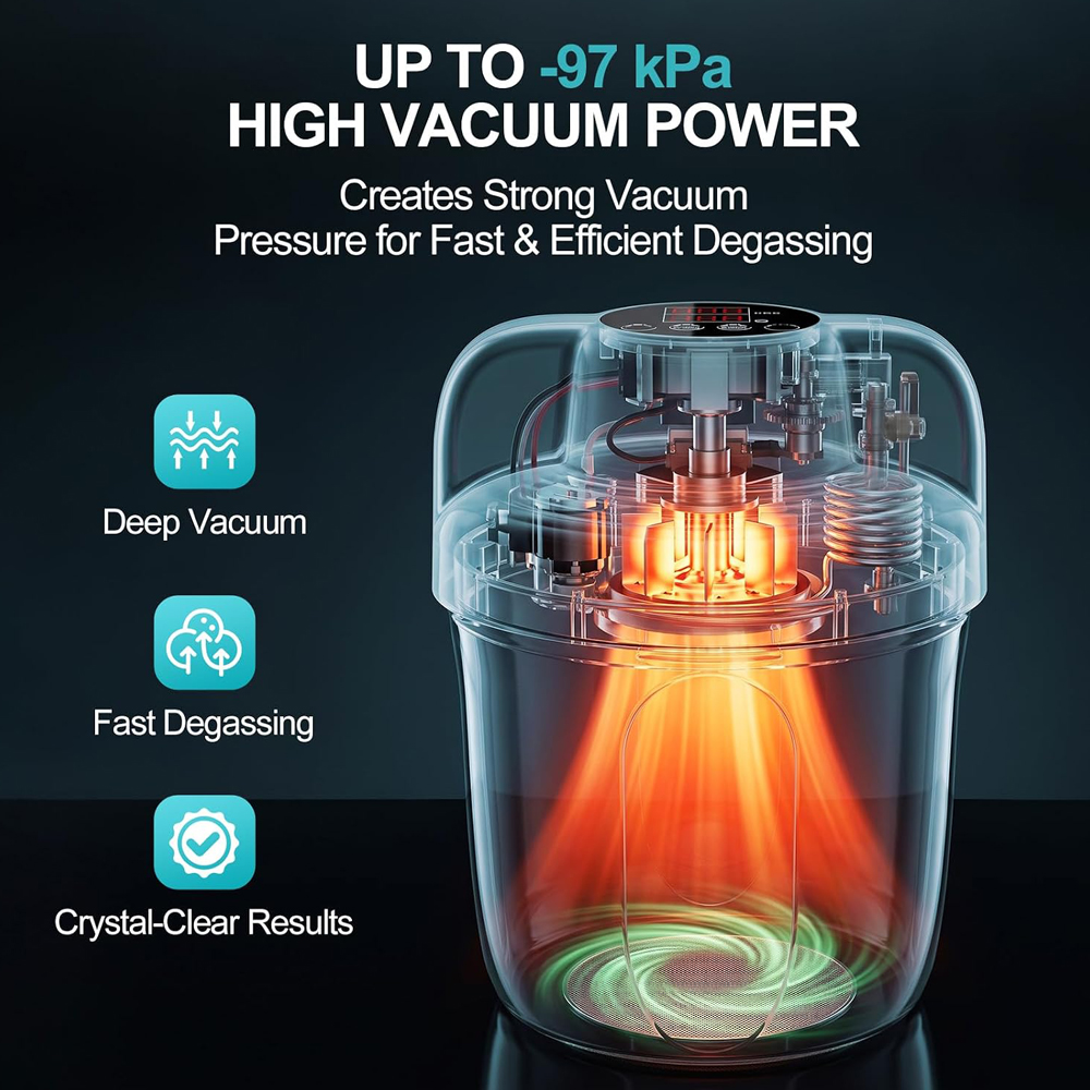 -97kPa レジン気泡除去真空チャンバー デジタルタッチコ - Vacuum Chamber Small のレビューと価格