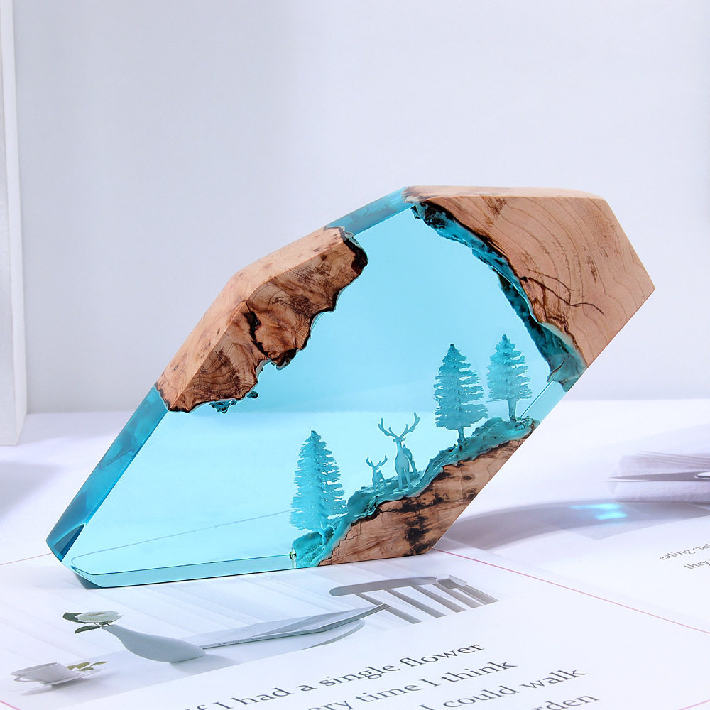 森の妖精、鹿、卓上アート、パーソナライズされた光るオーナメン - Crafting Resin のレビューと価格